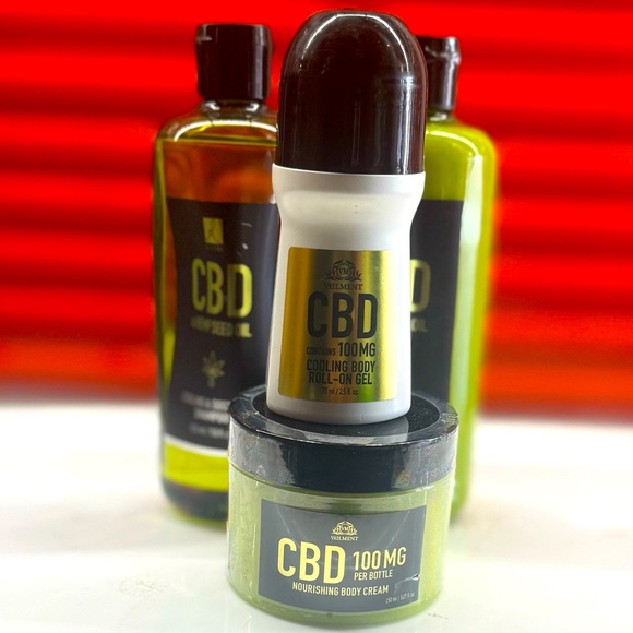 Other - NEW 4 Piece CBD Set - Body Roll-On, Nourishing Cream, Shampoo & Conditioner